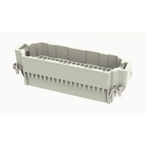 Вилочная контактная вставка DDD-108-MC, Вилочная контактная вставка, обжимная фиксация, 108 полюсов + PE, типоразмер 24B, 250V, 10A, (обжимные контакты поставляются отдельно)