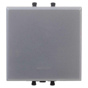 Переключатель одноклавишный модульный, "Avanti", "Закаленная сталь", 2модуля 4404112