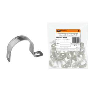 Скоба металлическая однолапковая с внутр. d 38-40 мм (50шт) SQ0409-0009