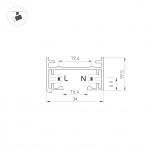 Трек LGD-2TR-TRACK-2000-WH-M (C) 022773, 2м белый глянцевый трек (шина) для однофазных трековых светильников, 2 провода. Коннектор питания и заглушка приобретаются отдельно. При использовании с треками и аксессуарами другой серии возможно отличие по цвету.