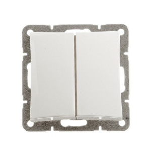 ДУЭТ 2-клавишный ВЫКЛЮЧАТЕЛЬ, сх.5, 10АХ, механизм, БЕЛЫЙ C3(2) WDE000151