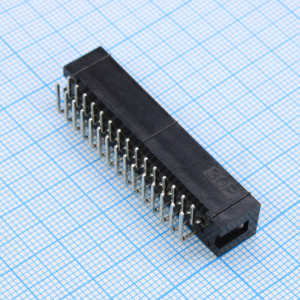 DS1013-30RSIB-B-0-X, IDC разъем, вилка на плату угловая двухрядная 30pin(2x15)., шаг 2.54мм