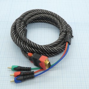 Шнур VGA - 3RCA   (3.0м), Шнур VGA - 3RCA   (3.0м)