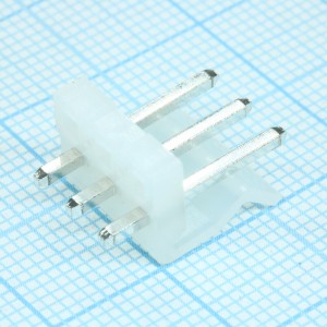 DS1072-3MVT6, Разъем питания 3 контакта, вилка прямая на плату, шаг 3,96мм