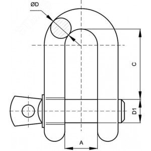 Скоба такелажная D8 CM631008