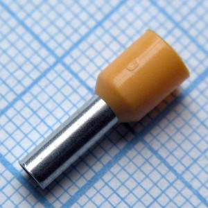 HE  4009  Orange, наконечник кабельный торцевой трубчатый с изоляцией, L=16.5/9мм, сеч. пров. 4.0мм2