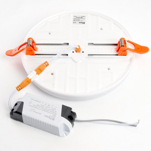 Светильник светодиодный ДВО-18w 6400К 1800Лм slim белый с регулируемым монтажным диаметром (до 130мм) 41213