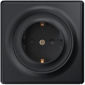 Розетка 1-м СП Florence 16А IP20 с заземл. защ. шторки винтов. клеммы механизм черн. (1E10101303) 2172810