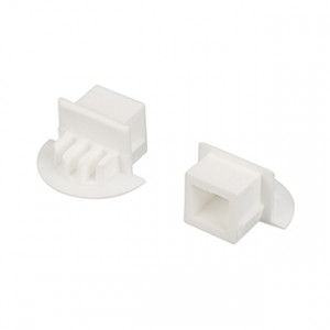 Заглушка для PDS-F белая глухая 026205, Заглушка пластиковая для профиля PDS-F-2000 глухая. Материал - пластик (PP), белый.