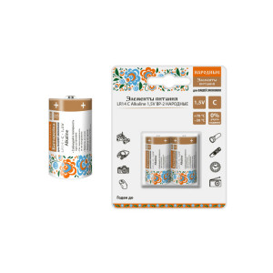 Элемент питания LR14 C Alkaline 1,5V BP-2 Народный SQ1702-0014