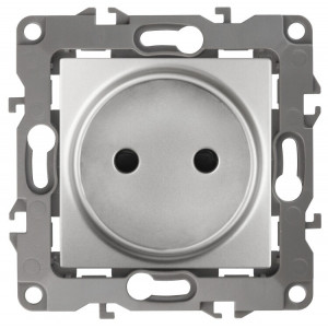 12-2105-03 Розетка 2P, 16A-250В, IP20, 2, алюминий (10/100/3200) Б0018256