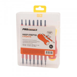 Набор отверток (8 предметов) Proconnect 12-4773, Диэлектрические отвертки