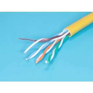 UTP4-24SR5/E Y, Кабель Витая пара 8 проводов, кат. 5е, многожильный, (PCnet),  бухта 300м, желтый