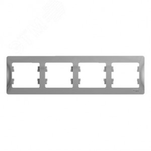 Рамка 4-м Glossa горизонт. алюм. SE GSL000304