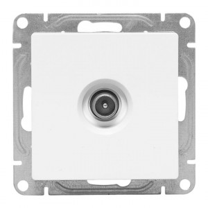 Механизм розетки TV, опроходная, белый Эпика EKF UP1-SOW-TV-2