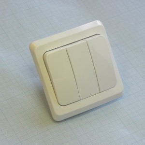 Выключатель Этюд  х3 бел СУ, Скрытая установка