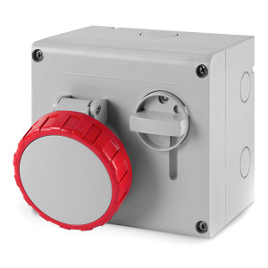 Розетка настенная с механической блокировкой и верхним расположением разъема IP67 16А 3P+E 400В DIS5051686