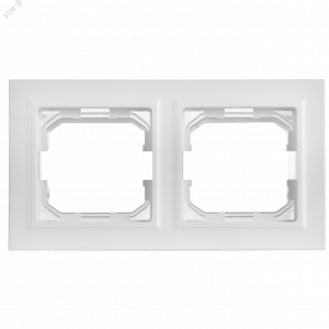 BRITE Рамка 2-местная IP44 РУ-2-БрАБ-44 арктический белый IEK BR-M22-44-K91