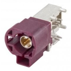 99S20D-40MA5-D, РЧ соединители / Коаксиальные соединители HSD Right Angle Plug PCB w/Housing Violet