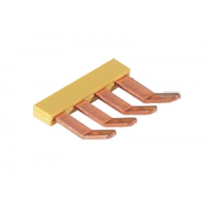 Соединительная перемычка IVB S WK4 E - 4, Соединительный мостик, для установки в зажимную клетку, изолированный, толщина 1 мм, угловой, 4 полюса, для клемм: WK 4 E/U