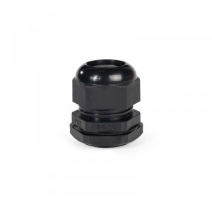 Ввод кабельный пластиковый PG 11 (5-10 мм) черн, Ввод кабельный герметичный пластиковый с трубной резьбой PG11, нейлон 6.6, прямой, черный, IP68, для кабелей и проводов диаметром от 5 до 10 мм в корпусах электрического оборудования