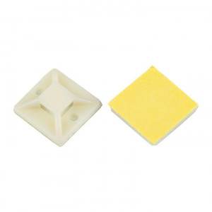 Площадка самоклеящаяся 25х25мм бел. (уп.100шт) plc-25x25