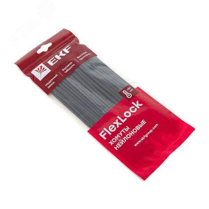 Хомут P6.6 3.6х200 FlexLock стандартный черн. (уп.100шт) PROxima plc-fl-ctsb-3.6x200