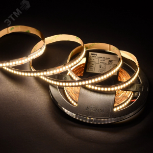 Лента светодиодная 5м SMD2835 240LED/м 22Вт/м IP20 ширина 10мм 24В теплый белый IEK LSR6-1-240-20-1-05