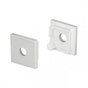 Заглушка SL-KANT-H16 SQUARE с отверстием 024485, Пара заглушек с отверстием для профиля SL-KANT-H16 под квадратный экран. В комплекте 2 заглушки. Цена за комплект.