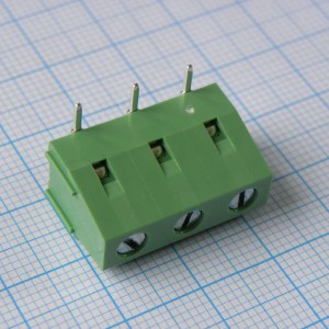 DG128R-7.5-03P-14-00A(H), Винтовой клеммный блок c рельефной обоймой, 3 контакта. Серия DG128R-7.5