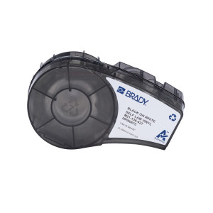 brd152084, M21-18-427 этикетки, самоламинирующий винил В-427 , размер 25.4х19.05 мм, поле для печати 25.4 х 9.53 мм, черный на белом, 121 шт. в упак.(M210, M210-LAB)