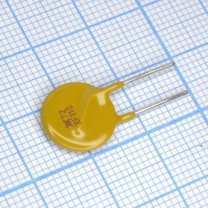RXEF110, Самовосстанавливающийся предохранитель PTC 1.1A(захват) 2.2A(удержание) 72В 40A 1.5Вт 8.2с 0.15Ом, радиальные выводы, 12.8 X 3 X 17.5mm, россыпью
