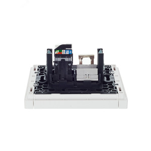 FORTE&PIANO Розетка двойная RJ11+RJ45 кат.5E FP235 белый IEK FP-KT20-O-1-K01