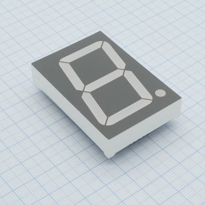 FYS-18011BSG-21, 1 разрядный индикатор 45мм/красный/660нм/15-20мкд - зеленый/570нм/10-12мкд/ОА