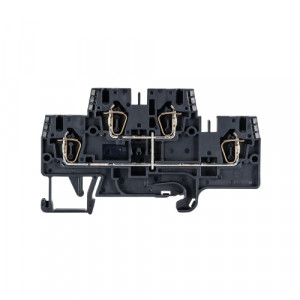 Этажная клемма WKFN 2,5 E/VB/35, Этажная клемма, 2 этажа, тип фиксации провода: пружинный, номинальное сечение: 2,5 мм кв., 24A, 500V, ширина: 5 мм, цвет: черный, тип монтажа: DIN35