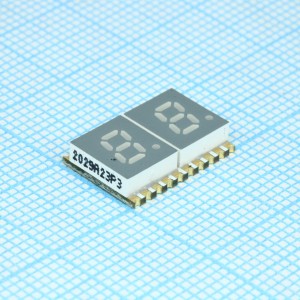 KCDA02-123, 2-х разрядный сегментный дисплей smd 5,08мм/зеленый/570нм/2.2-4.3мкд/ОА