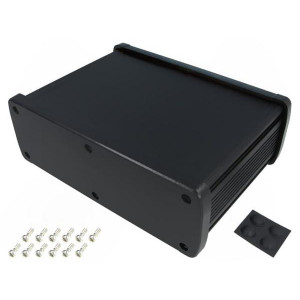 ALUG708BK120, Алюминиевый черный корпус с черными торцевыми панелями