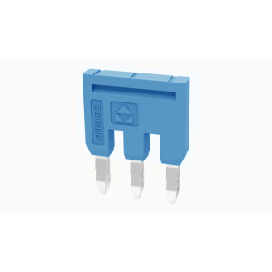 Соединительная перемычка DFB3-6.2-12-00Z(H), Соединительная перемычка, 3 полюса, изолированная, вилочная, для клемм: DS4, цвет: синий