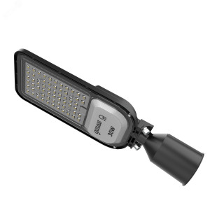 Светильник уличный Qplus 50W 6000lm 5000K 120-260V IP65 370*145*45мм черный КСС "Ш" LED 1/6 629535350