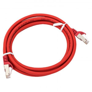 Патч-корд TERACOM CS Cat.6A экранированный S/FTP оболочка LSZH красный (3,0м) TRCS-6ASF-LSH-3M-RD