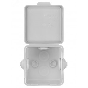 Распаячная коробка ОП 65х65х50мм, крышка, IP54, 4вх. SQ1401-0111