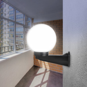 НБУ 01-60-201 Светильник садово-парковый шар опал с настенным крепежом D200mm Е27 (2/60) Б0048074