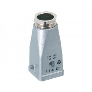 Крышка разъема 76.352.0760.0, Крышка разъема на кабель, типоразмер 3A, без уплотнителя, 1 кабельный ввод M20x1,5, IP54, с верхним расположением, без защелок (упоры для двух защелок), материал корпуса: пластик