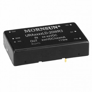 URA2405LD-20WR3, Преобразователь DC/DC 20 Вт, вход 24(9-36) VDC, c 2 выходами, DIP на плату