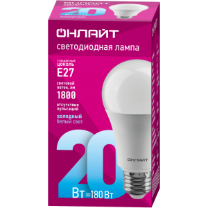 Лампа светодиодная 61 159 OLL-A60-20-230-6.5K-E27 20Вт грушевидная 61159