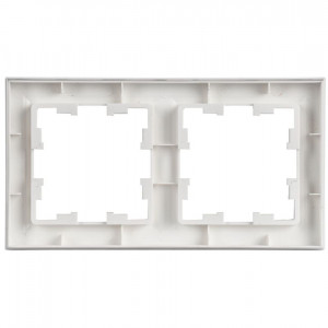 BRITE Рамка 2-местная РУ-2-БрАБ арктический белый IEK BR-M22-K91