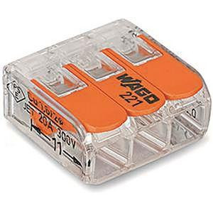 Клемма универсальная компактная 3х(0.14-4.0) 221-413, Клемма универсальная серия 221 3 контакта