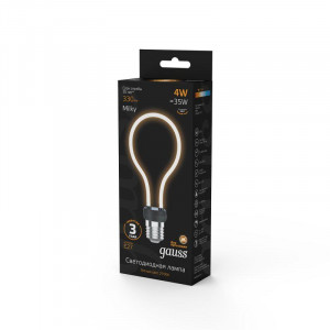 Лампа Filament Artline А72 4W 330lm 2700К Е27 milky LED 1/10/100 1004802104