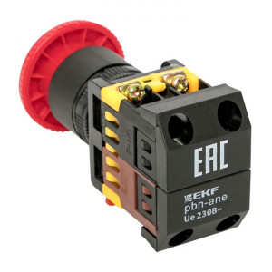 Кнопка ANE-22 поворотная c блокировкой и подсветкой NO+NC Грибок PROxima pbn-ane