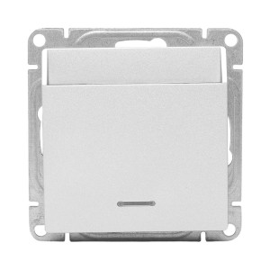 Механизм выключателя, карточный, с подсветкой, алюминий Эпика EKF UP1-SWA-card